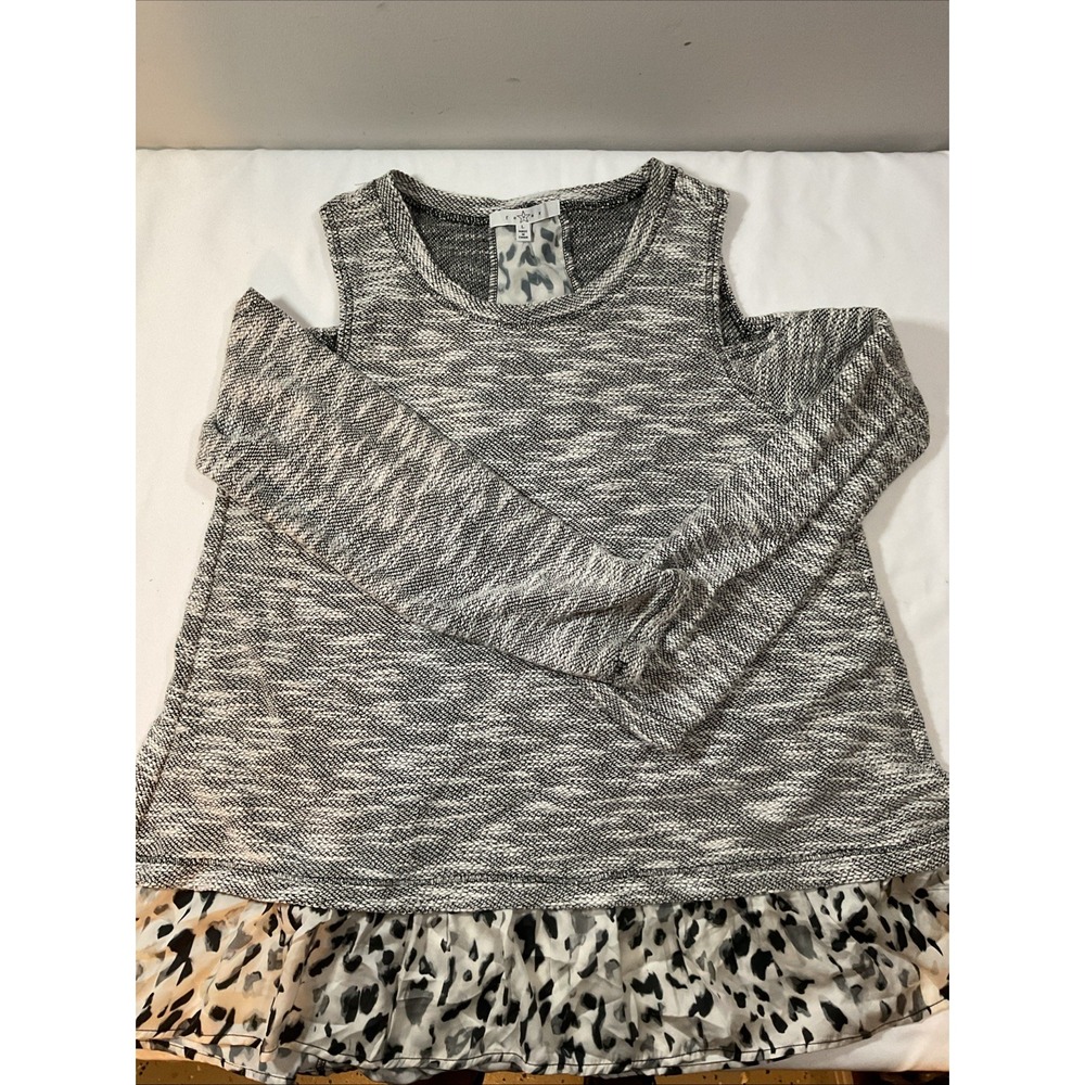 Fever  Women's Size L ‎ Pullover Long Sleeve Tie In Back Top H21